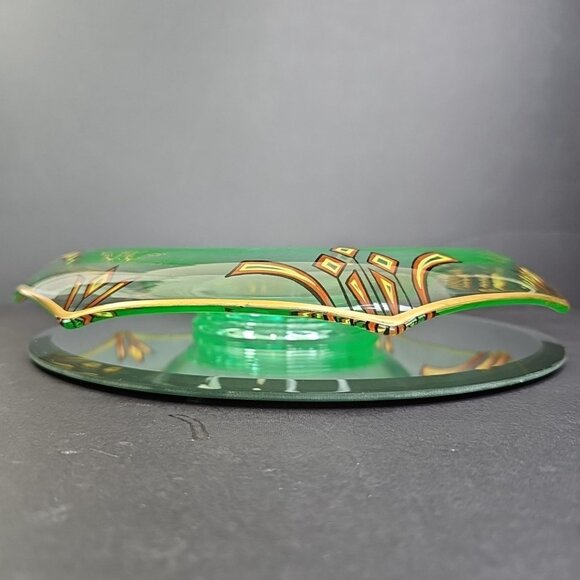 Uranium Collectibe Hand Painted Glass Bowl Depression Glass Geiger Test Amazing! - Picture 15 of 16